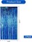 2 Pcs Blue Door Streamers Tinsel Curtain Party Backdrop Fringe Foil Wall Background for Birthday Halloween Christmas Wedding Boys Baby shower Party Decoration(3.28 ft x 6.56 ft)